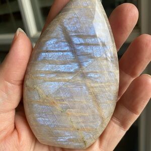 Blue Moonstone Teardrop Ornament